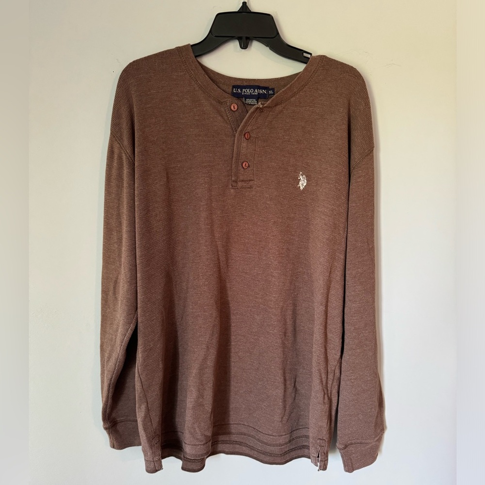 US Polo Assn Luxury Feel Mens XL Sweater Long Sleeve Brown